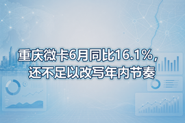 重庆微卡6月同比16.1%，还不足以改写年内节奏