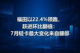 福田以22.4%领跑,跃进环比翻倍:7月轻卡最大变化来自腰部