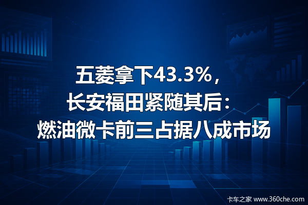 五菱拿下43.3%,长安福田紧随其后:燃油微卡前三占据八成市场