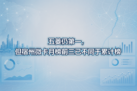 五菱仍第一，但宿州微卡月榜前三已不同于累计榜