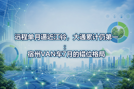 远程单月逼近江铃,大通累计仍第一:宿州VAN车7月的错位格局