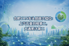 合肥VAN车头部座次错位：上汽五菱月榜第二，大通累计第二