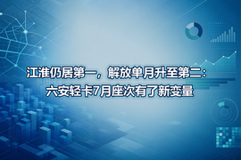 江淮仍居第一，解放单月升至第二：六安轻卡7月座次有了新变量