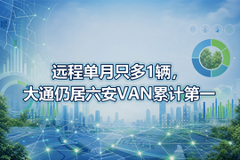 远程单月只多1辆，大通仍居六安VAN累计第一