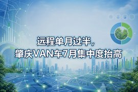 远程单月过半,肇庆VAN车7月集中度抬高