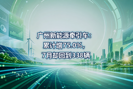 广州新能源牵引车:累计增75.0%,7月却回到338辆
