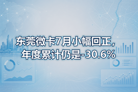 东莞微卡7月小幅回正，年度累计仍是-30.6%