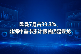 欧曼7月占33.3%,北海中重卡累计榜首仍是乘龙