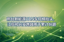 邢台新能源VAN车月榜抬头，江铃和长安跨越高于累计份额