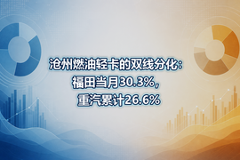 沧州燃油轻卡的双线分化:福田当月30.3%,重汽累计26.6%