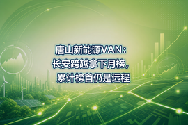 唐山新能源VAN:长安跨越拿下月榜,累计榜首仍是远程