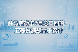 驻马店微卡7月总量回落，五菱份额却高于累计