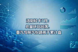 洛阳轻卡7月：总量环比回落，重汽与陕汽份额高于累计盘