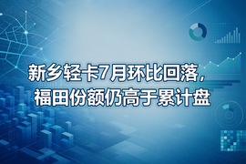新乡轻卡7月环比回落，福田份额仍高于累计盘