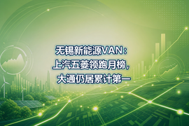 无锡新能源VAN:上汽五菱领跑月榜,大通仍居累计第一