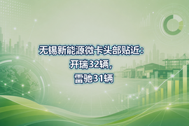 无锡新能源微卡头部贴近:开瑞32辆,雷驰31辆