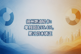 扬州燃油轻卡:单月同比55.4%,累计仍未转正