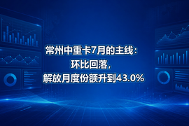 常州中重卡7月的主线：环比回落，解放月度份额升到43.0%