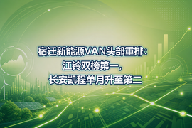 宿迁新能源VAN头部重排:江铃双榜第一,长安凯程单月升至第二