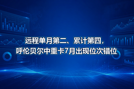 远程单月第二、累计第四,呼伦贝尔中重卡7月出现位次错位
