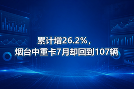 累计增26.2%,烟台中重卡7月却回到107辆