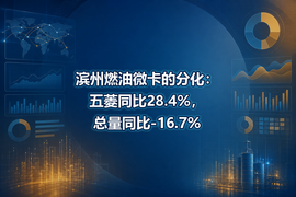 滨州燃油微卡的分化:五菱同比28.4%,总量同比-16.7%