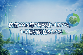 济南VAN车7月环比-17.7%，1-7月仍同比83.3%