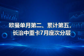 欧曼单月第二、累计第五，长治中重卡7月座次分层