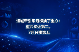 运城牵引车月榜换了重心:重汽累计第二,7月只排第五
