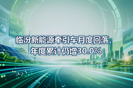 临汾新能源牵引车月度回落,年度累计仍增30.0%