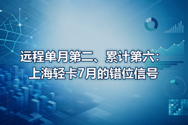 远程单月第二、累计第六：上海轻卡7月的错位信号