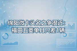 绵阳微卡头名之争很近:福田五菱单月只差1辆