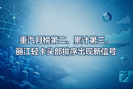 重汽月榜第二、累计第三,丽江轻卡头部排序出现新信号