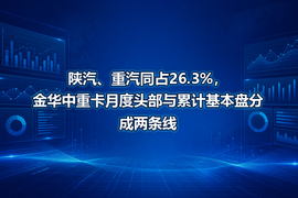 陕汽、重汽同占26.3%,金华中重卡月度头部与累计基本盘分成两条线