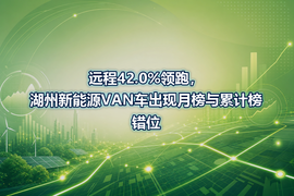 远程42.0%领跑，湖州新能源VAN车出现月榜与累计榜错位