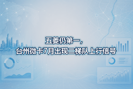 五菱仍第一,台州微卡7月出现二梯队上行信号