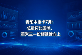 贵阳中重卡7月:总量环比回落,重汽三一份额继续向上