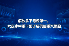 解放拿下月榜第一,六盘水中重卡累计榜仍由重汽领跑