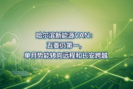 哈尔滨新能源VAN：五菱仍第一，单月势能转向远程和长安跨越