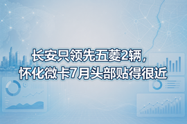 长安只领先五菱2辆,怀化微卡7月头部贴得很近