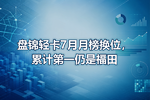 盘锦轻卡7月月榜换位,累计第一仍是福田