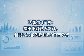 沈阳微卡7月:福田份额贴近累计,新能源只领先燃油2.0个百分点