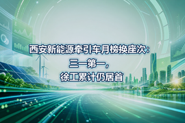 西安新能源牵引车月榜换座次:三一第一,徐工累计仍居首