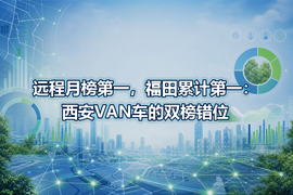 远程月榜第一，福田累计第一：西安VAN车的双榜错位