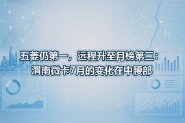 五菱仍第一,远程升至月榜第三:渭南微卡7月的变化在中腰部