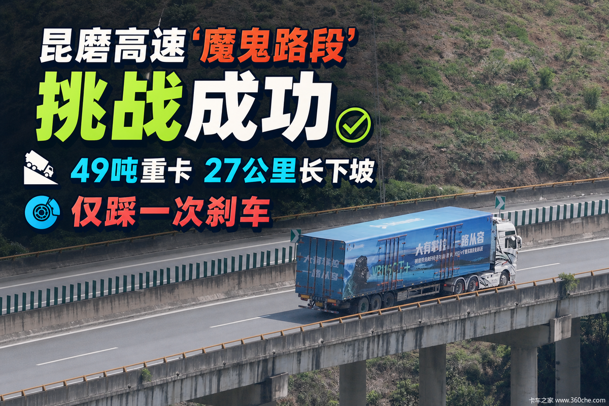 挑战成功:27公里长下坡仅踩一次刹车