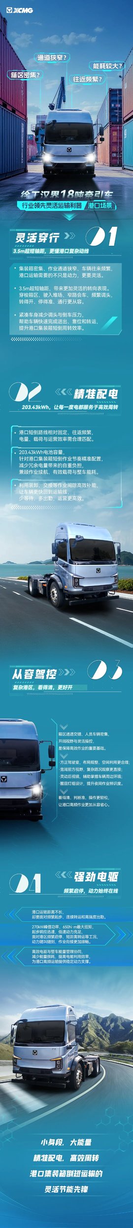 小身段、大能量！徐工汉界18吨牵引车解锁港口新效能