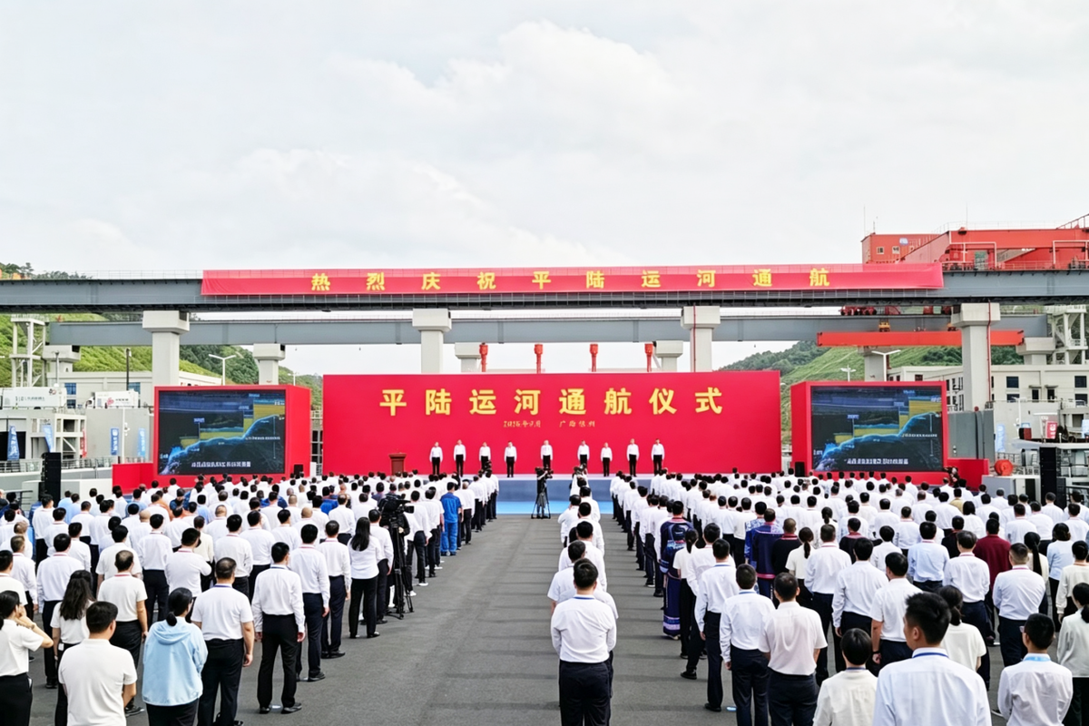 平陆运河正式通航,东风柳汽乘龙助力广西多式联运新格局去除水印