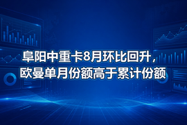阜阳中重卡8月环比回升，欧曼单月份额高于累计份额