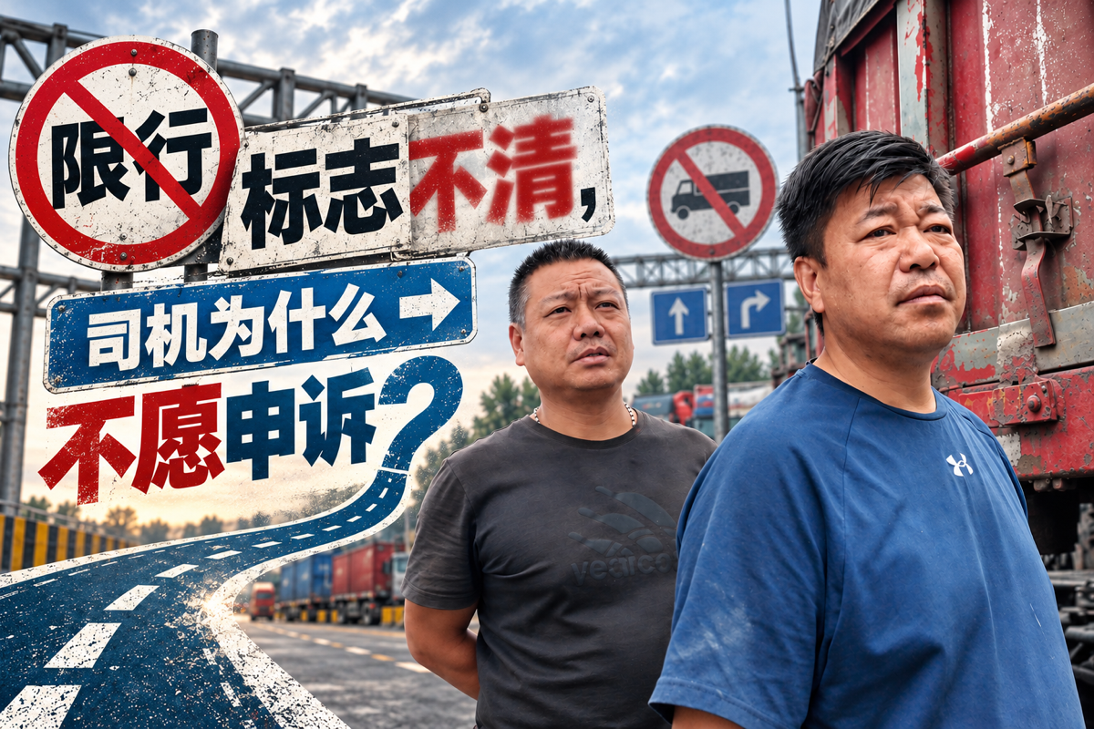 限行标志不清,司机为什么不愿申诉?
